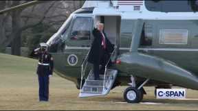 President Trump departs the White House