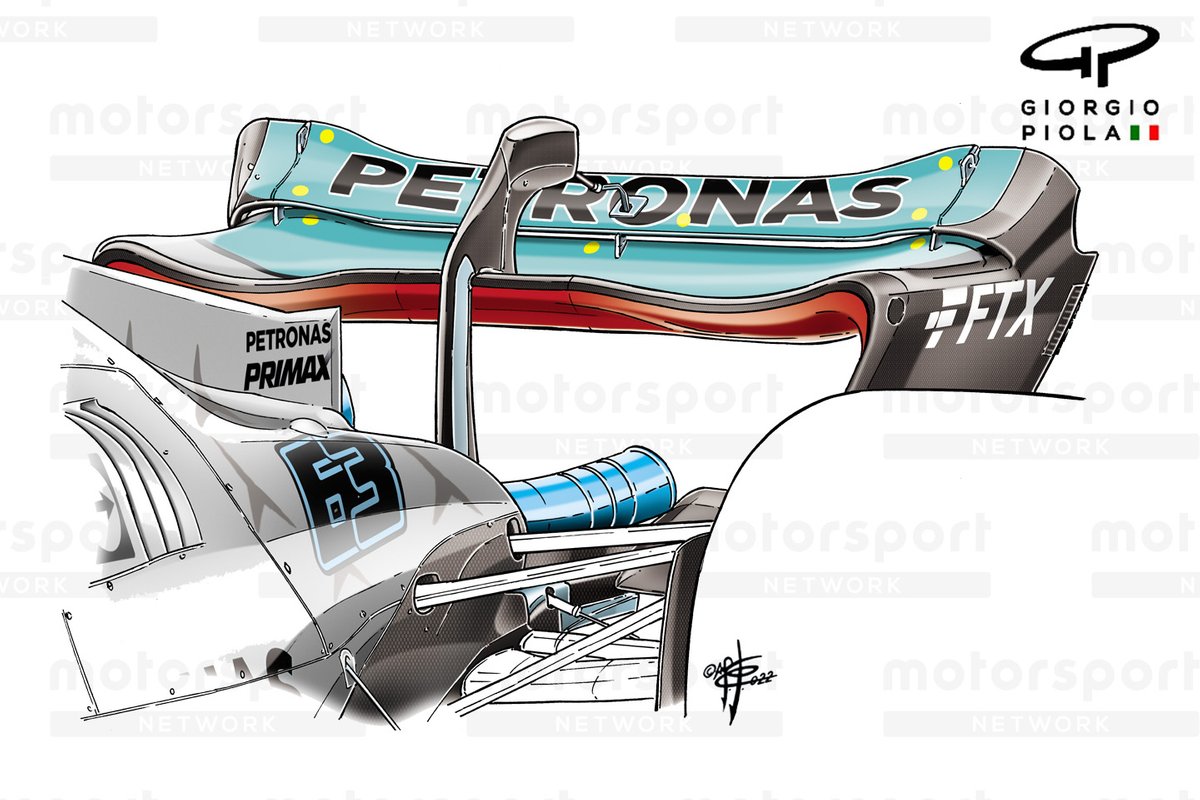 Mercedes W13 rear wing