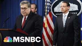 Justice Department Releases Barr Memo On Trump Obstruction In Mueller Probe