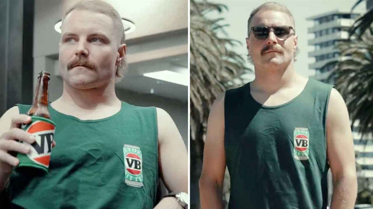 Valtteri Bottas looks unrecognizable as F1 star unveils dramatic new mullet haircut to 'fit in' in Australia