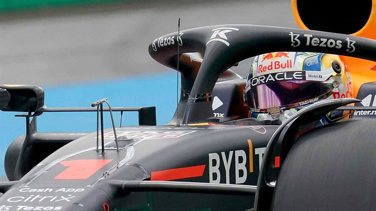 Red Bull driver Max Verstappen up close out on track. Austria July 2022