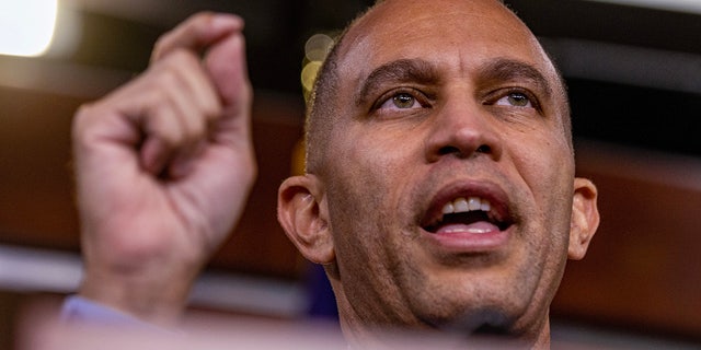 US Rep. Hakeem Jeffries (D-NY) speaks at a news conference at the Capitol on January 03, 2023 in Washington, DC. 
