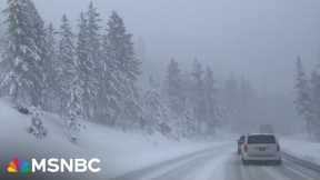 Non-stop snow pounds California's Sierra Nevada, closing down freeways