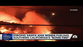 Santa Ana winds fuel Bond Fire in Southern California