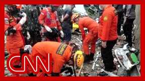 'Desperate' rescue efforts ongoing as Indonesia quake kills dozens