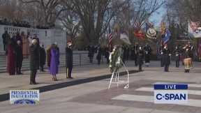 President Biden & VP Harris at the Tomb of the Unknown Soldier at Arlington National Cemetery