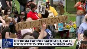 Georgia facing backlash, calls for boycotts over new voting law