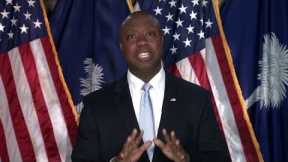 Senator Tim Scott delivers the Republican response to the State of the Union