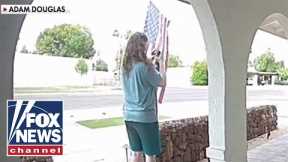 Arizona veteran shocked to see suspect trying to burn flag outside home