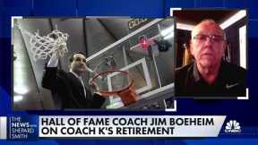 Syracuse basketball coach Jim Boeheim on Duke Coach K's retirement