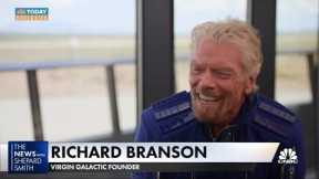 Virgin founder Sir Richard Branson readies for takeoff to space