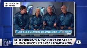 Jeff Bezos prepares for space launch tomorrow