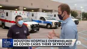 Ambulances wait in line at Houston hospitals due to lack of beds