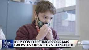 Schools implementing testing programs as kids return