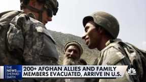 First group of Afghan evacuees arrive in the U.S.