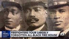 Firefighters tour largely forgotten all-Black firehouse