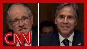 Blinken cracks up at hearing over GOP senator's conspiracy theory