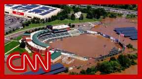 Stunning video shows baseball field partially under water
