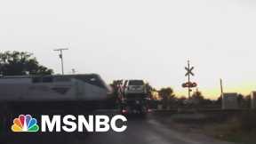 Dramatic Footage: Train Slams Into Semi-Truck Leaving Four Injured In Oklahoma