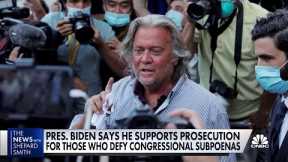 Biden supports prosecution for those who defy congressional subpoenas