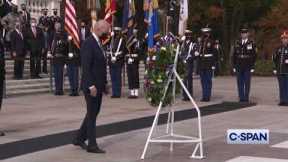 President Biden at the Tomb of the Unknown Soldier at Arlington National Cemetery on Veterans Day