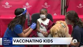 Roughly 900,000 kids get their first vaccination