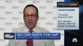 Stocks should trend higher into the New year, says Trivariate Research's Adam Parker