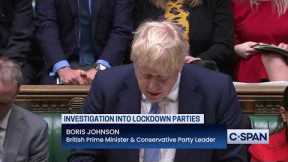 British Prime Minister Boris Johnson statement on Sue Gray Report: I want to say sorry.