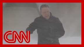 Reporter shows what storm is like in one of the worst hit areas