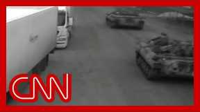 Video shows tanks crossing Ukraine's border from Belarus