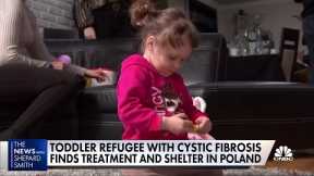 Ukrainian toddler with cystic fibrosis flees home to find treatment in Poland