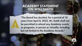 Smith banned from the Oscars for a decade