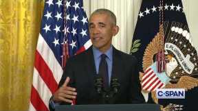 Former President Barack Obama Returns to White House for ACA Event