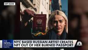 In Their Own Words: Russian artist living in NYC burns passport to protest Putin's invasion