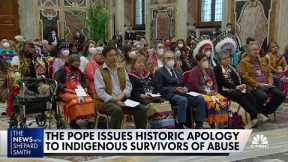 Pope apologizes to indigenous survivors of abuse at hands of Catholic church