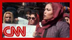 Afghan women protest against Taliban order to cover faces