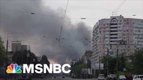 Russian Missiles Reportedly Hit Train-Repair Facility In Kyiv