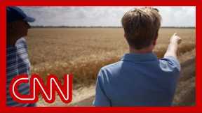 Drone footage shows Russian artillery pounding Ukrainian wheat fields