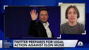 Twitter prepares for legal action against Elon Musk