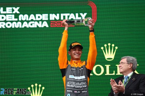 Lando Norris, McLaren, Imola, 2022