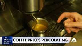 Smaller coffee shops hesitant to pass on increased costs to customers