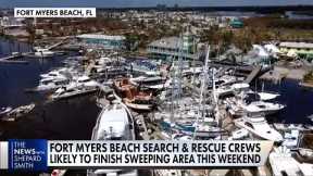 Fort Myers beach search and rescue crews likely to finish sweeping area this weekend