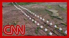 Russian mercenaries build massive anti-tank defense