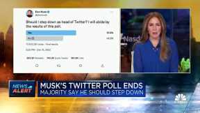 Elon Musk's Twitter poll ends; Majority say he should step down
