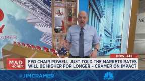 Investors bolting from the market after hawkish Fed speech are being too hasty, Jim Cramer says