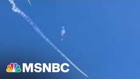 Video appears to show Chinese spy balloon being downed