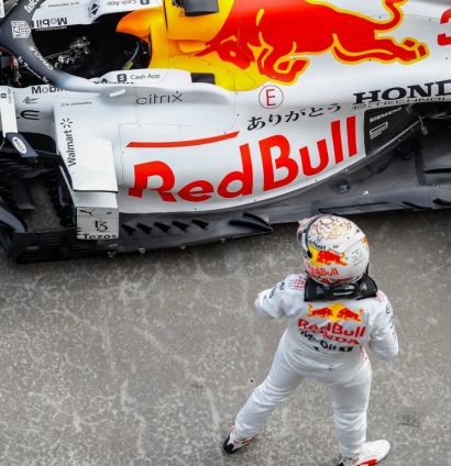 Max Verstappen with his Honda liveried Red Bull. Turkey October 2021