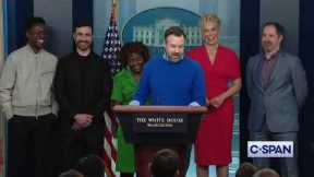 Ted Lasso Cast at the White House Press Briefing