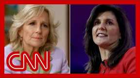 Jill Biden reacts to Nikki Haley's calls for presidential competency test