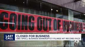 Closed for business: UBS finds small business bankruptcy filings hit record pace